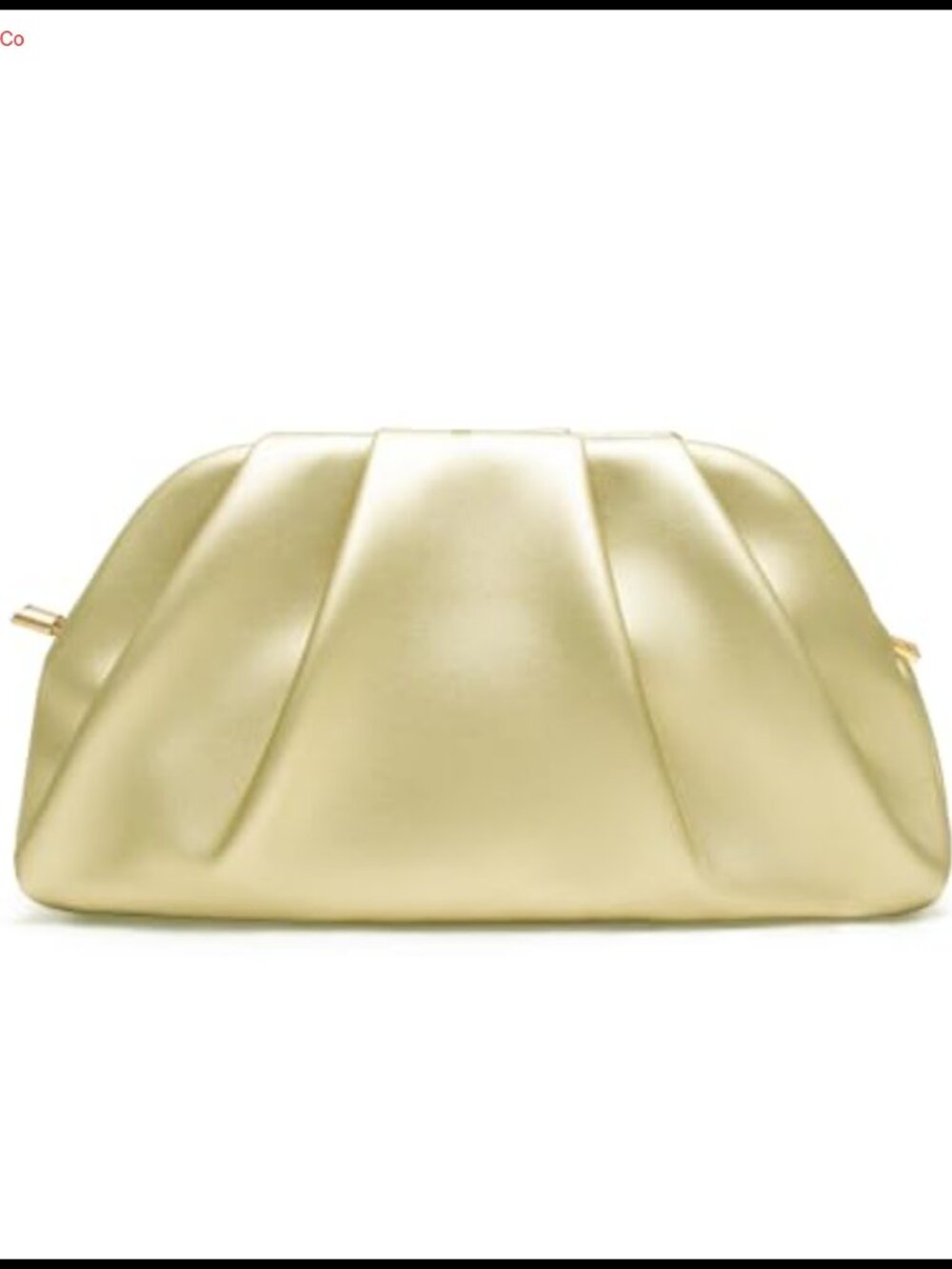 Pleated PU Vegan Leather Evening Clutch Convertible Chain Bag